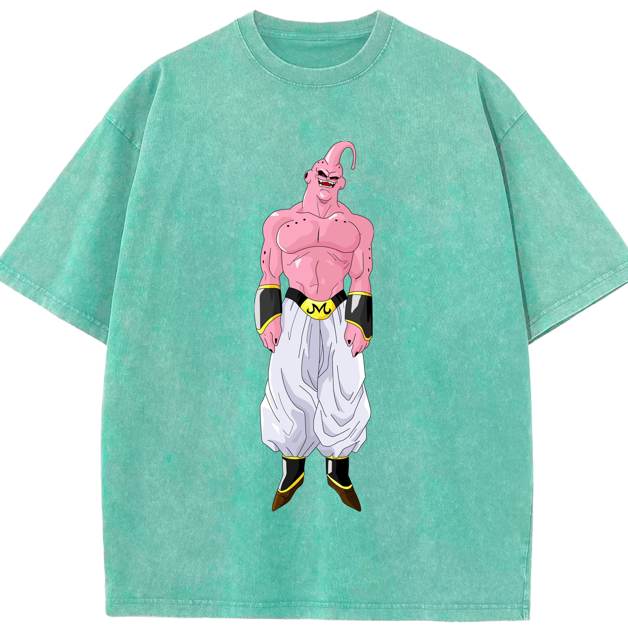ドラゴンボール 魔人ブウ DRAGON BALL Majin Buu 綿100% ヴィンテージ風 半袖Tシャツ（フロントプリント）